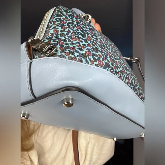 Coach Mini Sierra Dome Satchel Blue Floral - Picture 16 of 17